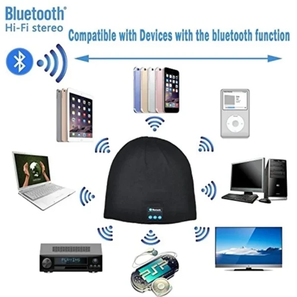 Bluetooth Headphone Wireless Smart Cap Headset Warm Beanie Speaker Hunting Camping Running Music Earphone Hat Rechargeable - Image 4