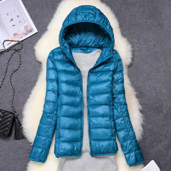 Women Puffer Jacket 15 Colors Plus Size 5XL 6XL 7XL 2022 New Spring Autumn Female Ultra Lightweight Packable Hooded Down Coats - Image 4