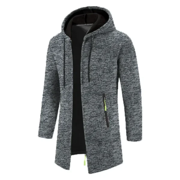 Sweatwear Men's Hoodies Long Sleeve Sweatshirts for Men Zipper Hooded Mens Oversize Winter Top Jacket Coat Black Sweater - Image 3
