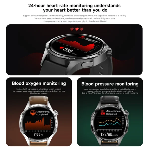 For HUAWEI GT5 Pro GPS NFC Smart Watch Men 360*360 AMOLED Screen Heart rate Bluetooth Call IP67 Waterproof Man Smartwatch 2024 - Image 4