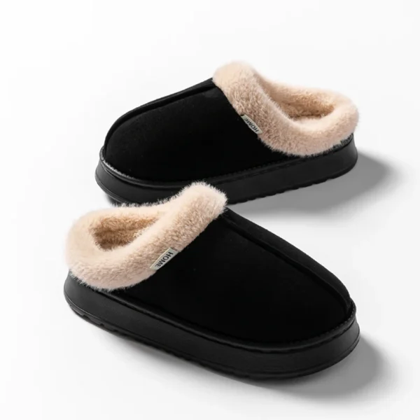 Fashion Women Fluffy Slippers for Autumn and Winter Indoor EVA Thick Sole Anti-Slip and Warm Unisex Slippers for Winter - Image 4