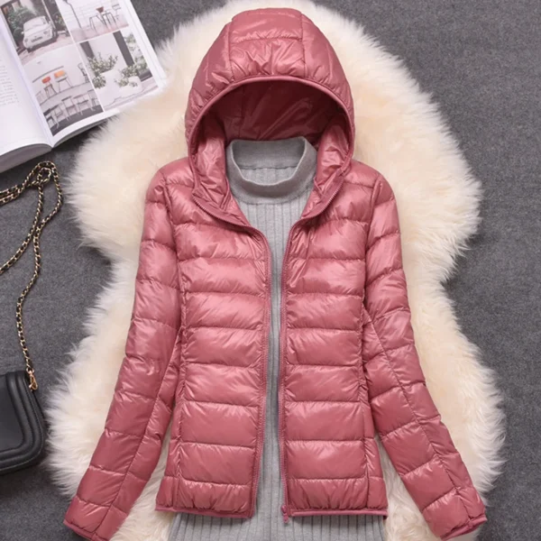 Women Puffer Jacket 15 Colors Plus Size 5XL 6XL 7XL 2022 New Spring Autumn Female Ultra Lightweight Packable Hooded Down Coats - Image 5