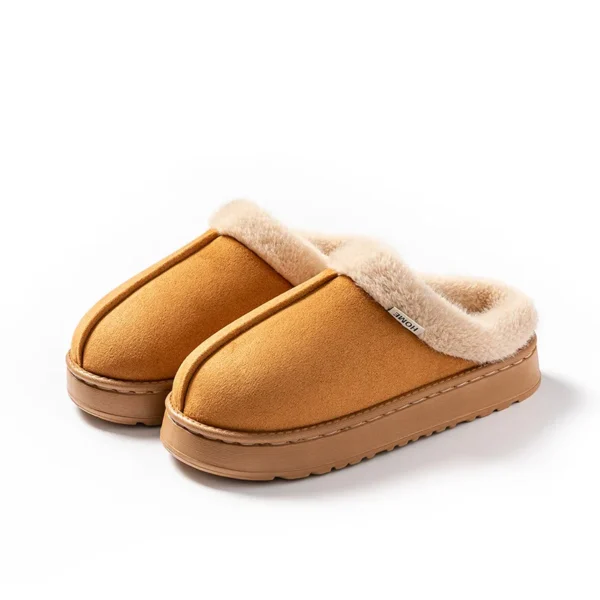 Fashion Women Fluffy Slippers for Autumn and Winter Indoor EVA Thick Sole Anti-Slip and Warm Unisex Slippers for Winter - Image 2