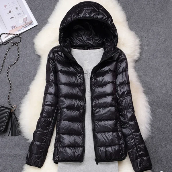 Women Puffer Jacket 15 Colors Plus Size 5XL 6XL 7XL 2022 New Spring Autumn Female Ultra Lightweight Packable Hooded Down Coats - Image 3